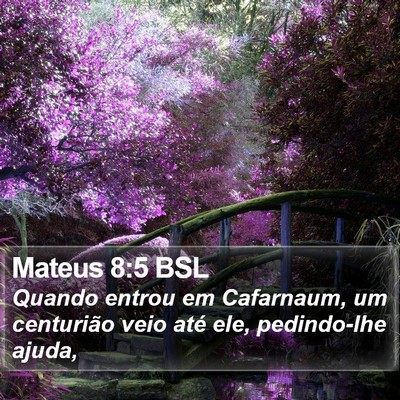 Mateus 8:5 BSL Bible Verse Image