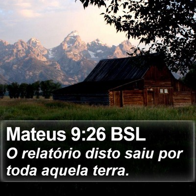 Mateus 9:26 BSL Bible Verse Image