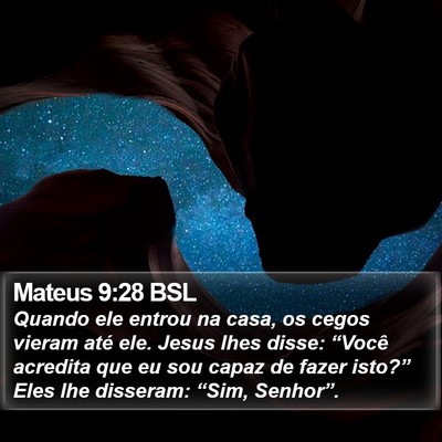 Mateus 9:28 BSL Bible Verse Image