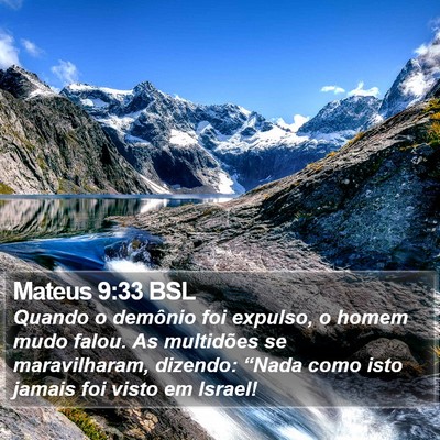 Mateus 9:33 BSL Bible Verse Image