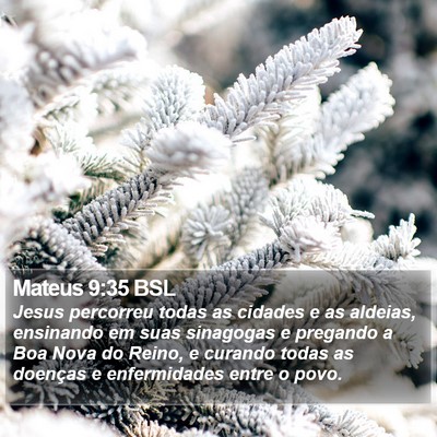 Mateus 9:35 BSL Bible Verse Image