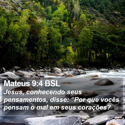 Mateus 9:4 BSL Bible Verse Image