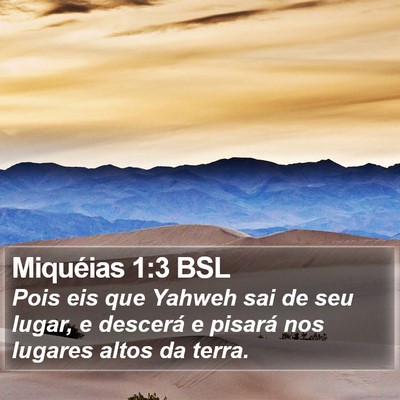 Miquéias 1:3 BSL Bible Verse Image