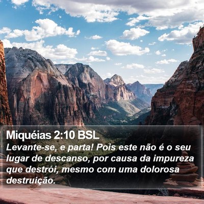 Miquéias 2:10 BSL Bible Verse Image