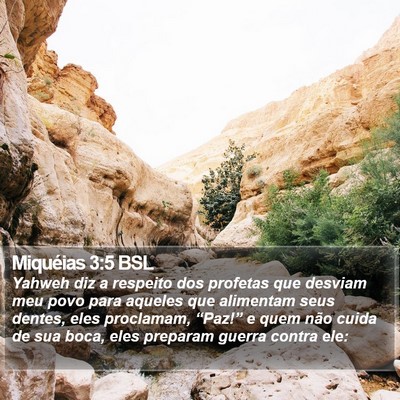 Miquéias 3:5 BSL Bible Verse Image
