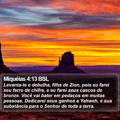 Miquéias 4:13 BSL Bible Verse Image