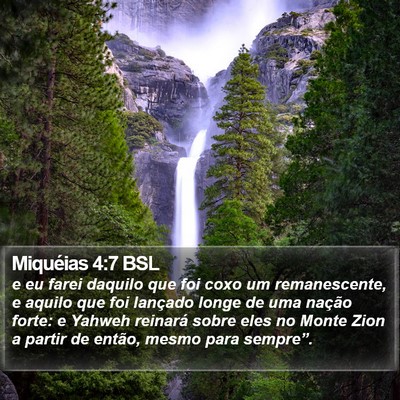 Miquéias 4:7 BSL Bible Verse Image