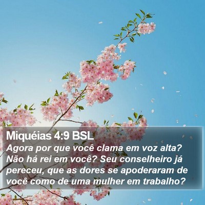 Miquéias 4:9 BSL Bible Verse Image