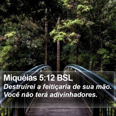 Miquéias 5:12 BSL Bible Verse Image