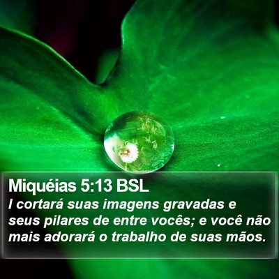 Miquéias 5:13 BSL Bible Verse Image