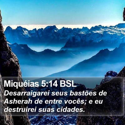 Miquéias 5:14 BSL Bible Verse Image