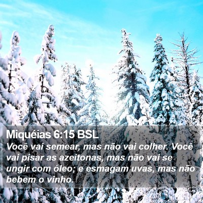 Miquéias 6:15 BSL Bible Verse Image