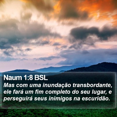 Naum 1:8 BSL Bible Verse Image
