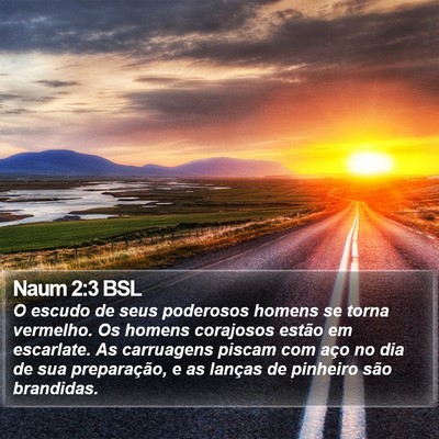 Naum 2:3 BSL Bible Verse Image