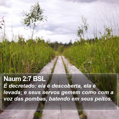 Naum 2:7 BSL Bible Verse Image
