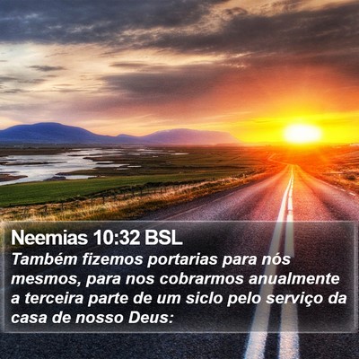 Neemias 10:32 BSL Bible Verse Image