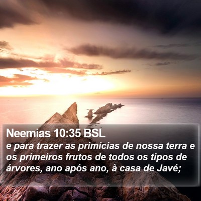Neemias 10:35 BSL Bible Verse Image