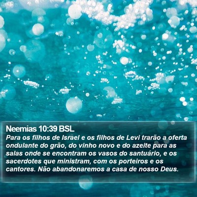 Neemias 10:39 BSL Bible Verse Image