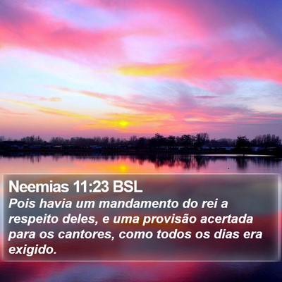 Neemias 11:23 BSL Bible Verse Image