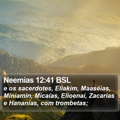 Neemias 12:41 BSL Bible Verse Image