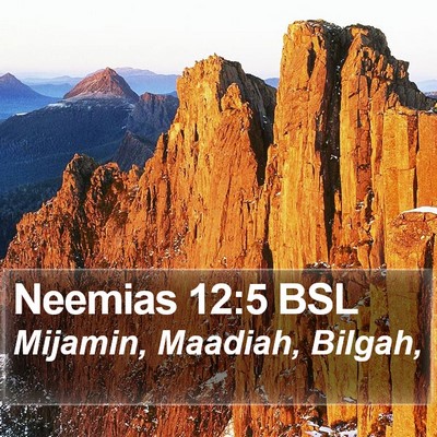 Neemias 12:5 BSL Bible Verse Image