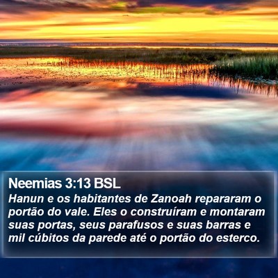 Neemias 3:13 BSL Bible Verse Image