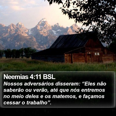 Neemias 4:11 BSL Bible Verse Image