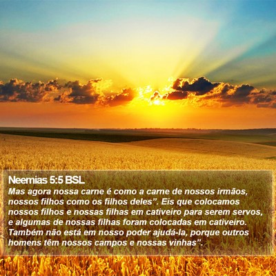 Neemias 5:5 BSL Bible Verse Image