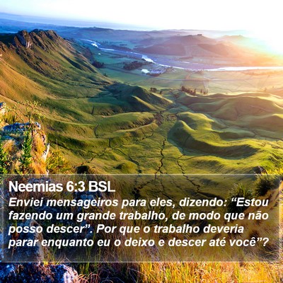 Neemias 6:3 BSL Bible Verse Image