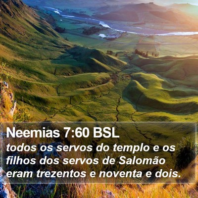 Neemias 7:60 BSL Bible Verse Image