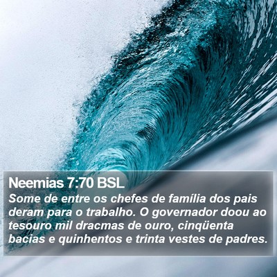 Neemias 7:70 BSL Bible Verse Image