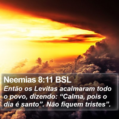 Neemias 8:11 BSL Bible Verse Image