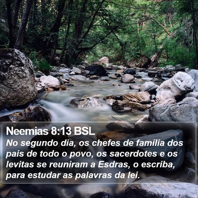 Neemias 8:13 BSL Bible Verse Image