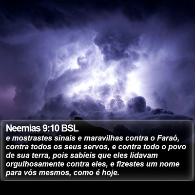 Neemias 9:10 BSL Bible Verse Image
