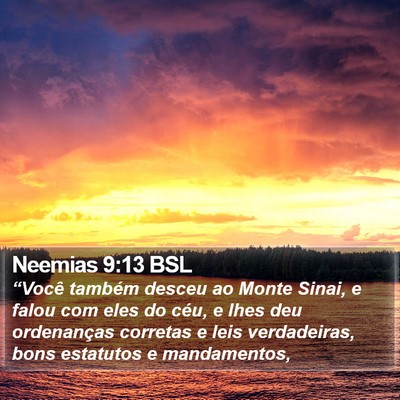 Neemias 9:13 BSL Bible Verse Image