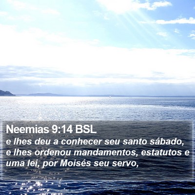 Neemias 9:14 BSL Bible Verse Image