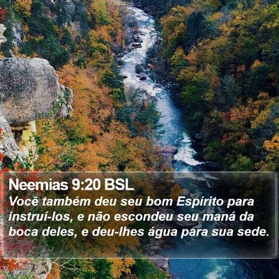 Neemias 9:20 BSL Bible Verse Image