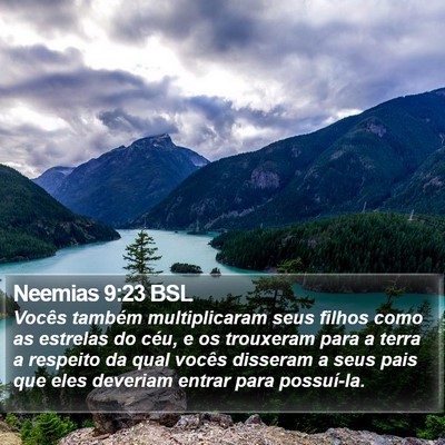Neemias 9:23 BSL Bible Verse Image