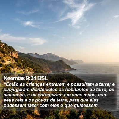Neemias 9:24 BSL Bible Verse Image