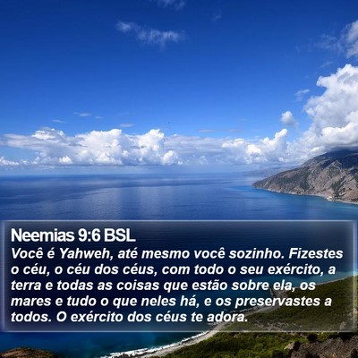 Neemias 9:6 BSL Bible Verse Image