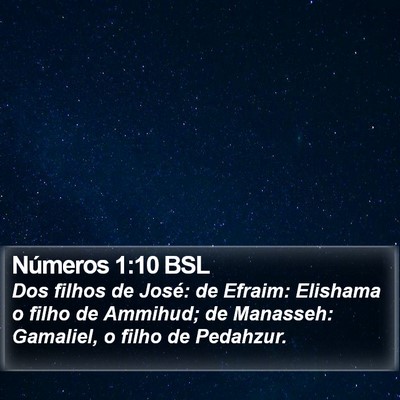 Números 1:10 BSL Bible Verse Image