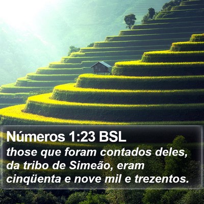Números 1:23 BSL Bible Verse Image