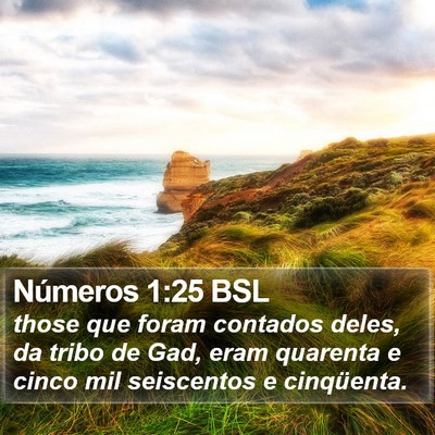 Números 1:25 BSL Bible Verse Image