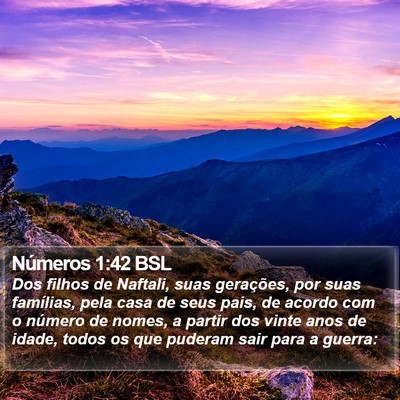 Números 1:42 BSL Bible Verse Image