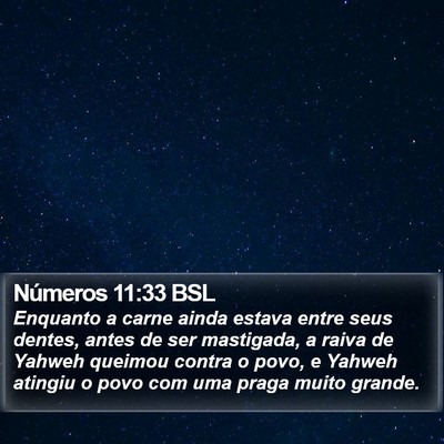 Números 11:33 BSL Bible Verse Image
