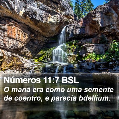 Números 11:7 BSL Bible Verse Image