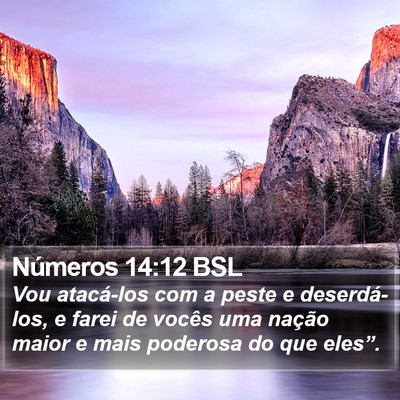 Números 14:12 BSL Bible Verse Image