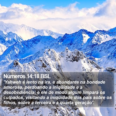 Números 14:18 BSL Bible Verse Image