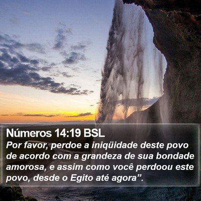 Números 14:19 BSL Bible Verse Image