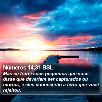 Números 14:31 BSL Bible Verse Image
